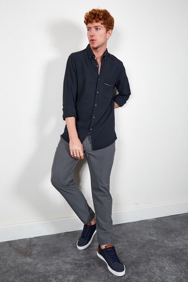 Siyah Erkek Gömlek - 3