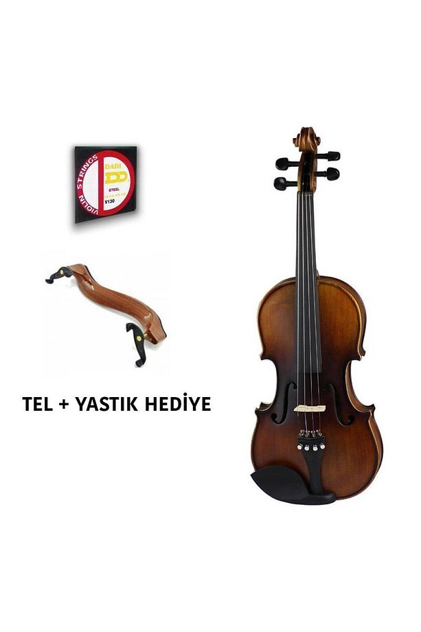 VLA-9 3/4 Keman Seti (Kutu Yastık Yay Yedek Tel Seti Reçine Askı) - 1