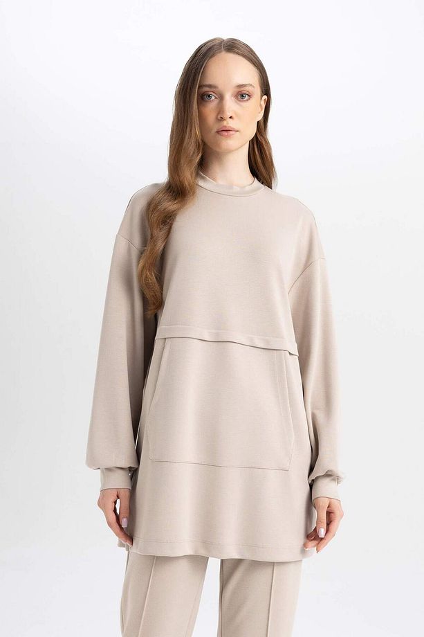 DFC - Regular Fit Bisiklet Yaka Sweatshirt Tunik - 1
