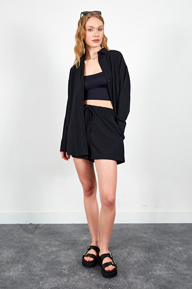 Black Casual Women's Shirt