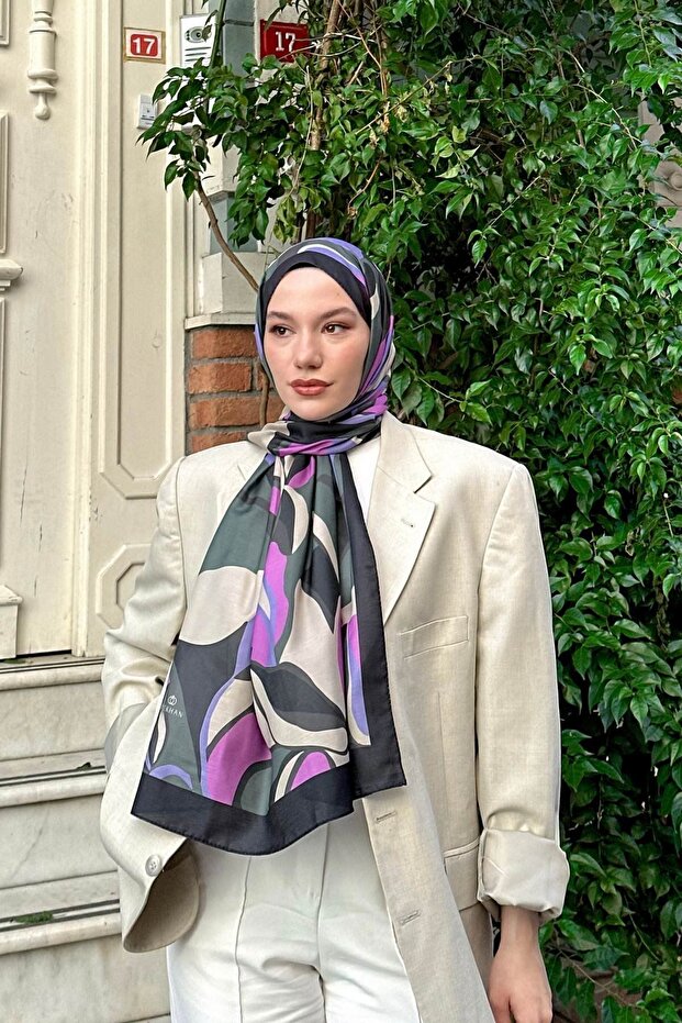 Lilyum Pattern Thin Cotton Shawl - 1