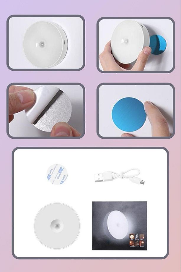 Nanopro Hareket Sensörlü Usb Şarjlı Led Işık Aydınlatma Lamba Mutfak Salon Merdiven Yatak Odası - 8