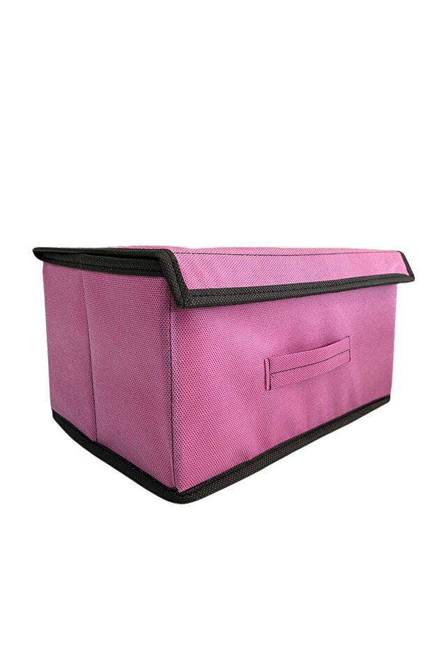 صندوق تخزين، صندوق متعدد الأغراض، صندوق قماش، صندوق منظم مع غطاء - 3