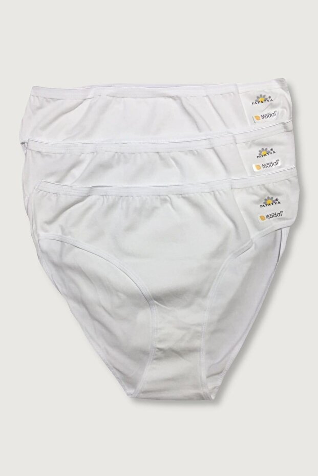 Women's White 3-Pack Lycra Modal Panties