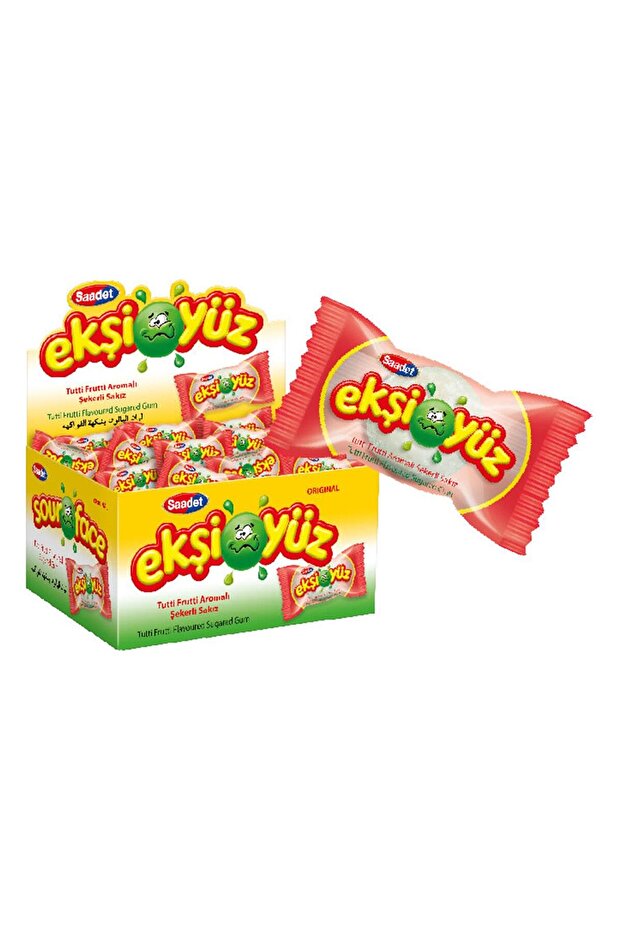 وجه حامض بنكهة السكر توتي فروتي - Elif Merchandising، 1x100 - 1