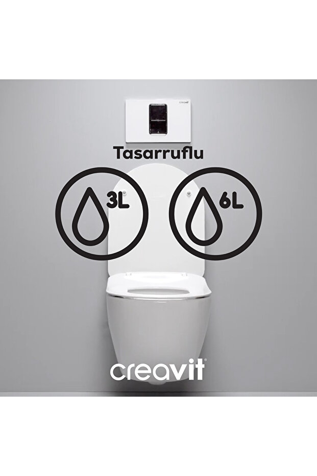 Drop Beyaz Askı Rezervuar Kumanda Paneli - 7