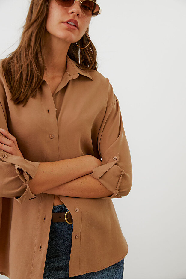 Apoletli Oversize Gömlek - 5