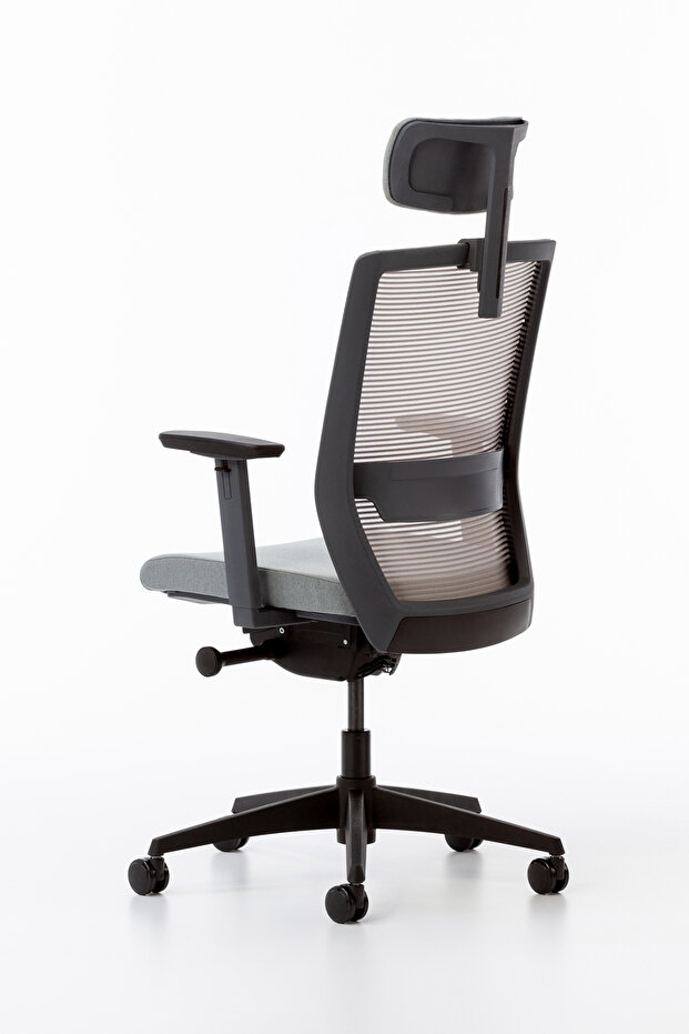 Bold Çalışma Koltuğu, Plastik Ayak, Gri & Irmak - 2