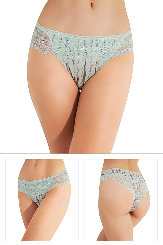 10951 DANTELLİ 3 ' LÜ  KÜLOT - 3