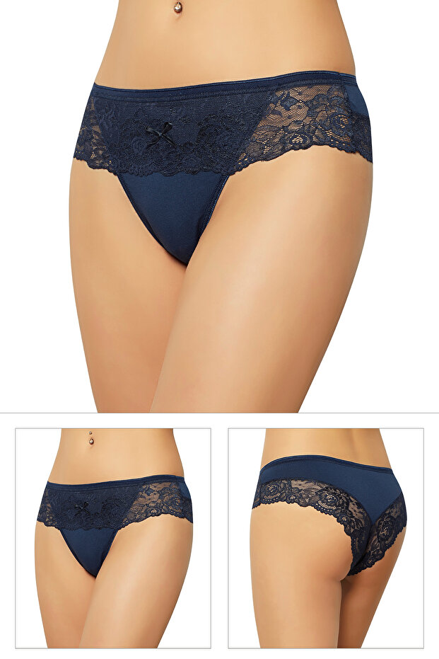 10951 DANTELLİ 3 ' LÜ  KÜLOT - 3