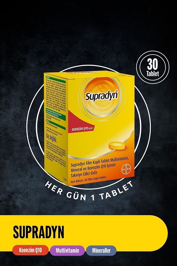 30 Film Kaplı Tablet | Koenzim Q10, Multivitamin Ve Mineral Içeren Takviye Edici Gıda - 6