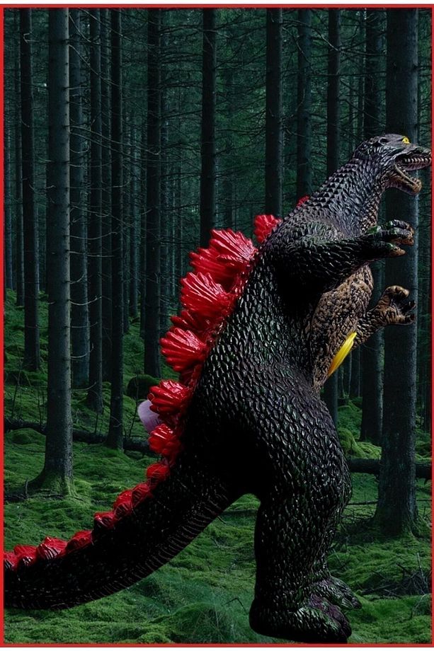 Sesli Yumuşak Godzilla 68 Cm Godzila Monster Canavar Sesli Dinazor Dev Boyda Kaliteli Oyuncak - 6