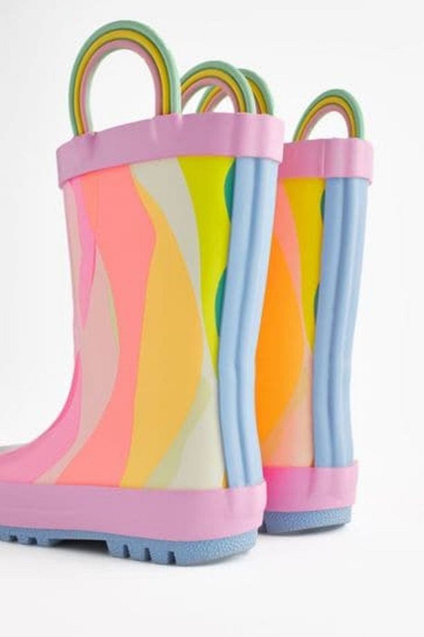 Rainbow Patterned Boots / Boots - 5