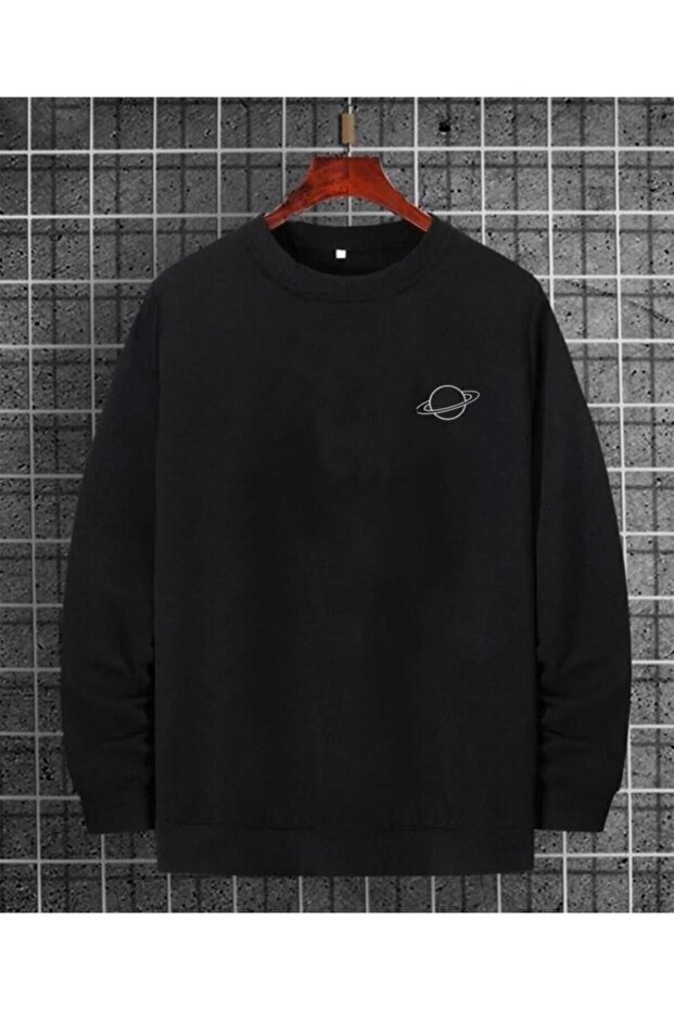 Unisex Saturn Printed Sweatshirt