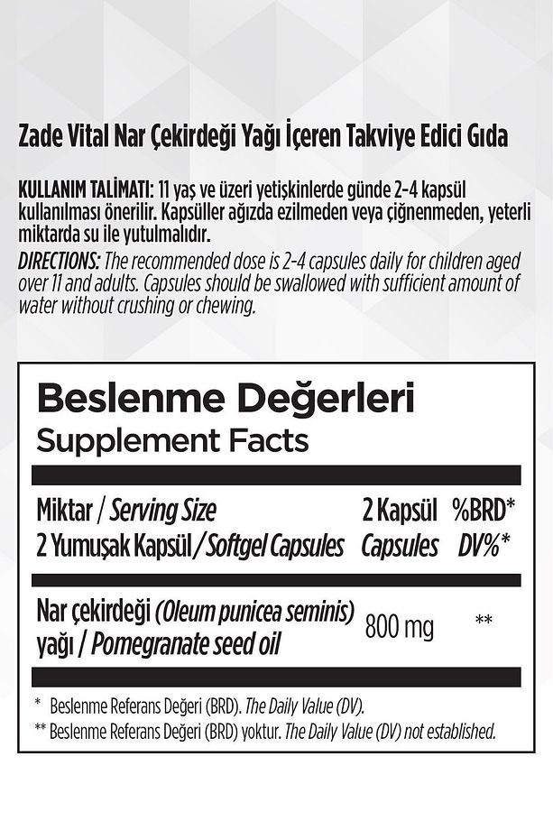 Nar Çekirdeği Yağı 400 Mg 60 Kapsül - 2