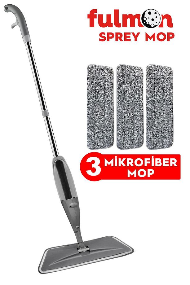 Sprey Mop Gri 3 Mikrofiber Mop Set - 1