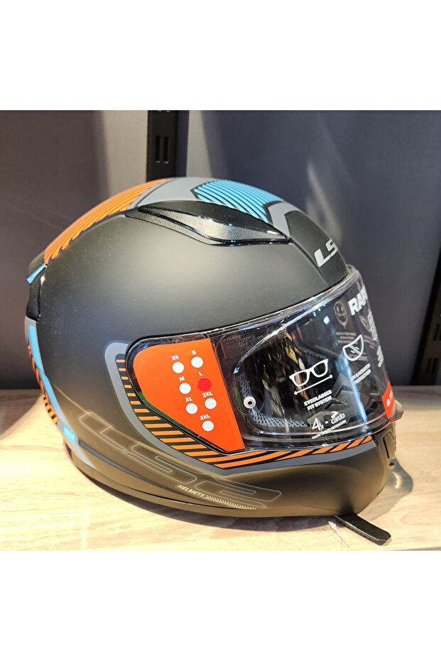 RAPİD 2 EXTRA MAT GRİ NEON TURUNCU KAPALI KASK - 1