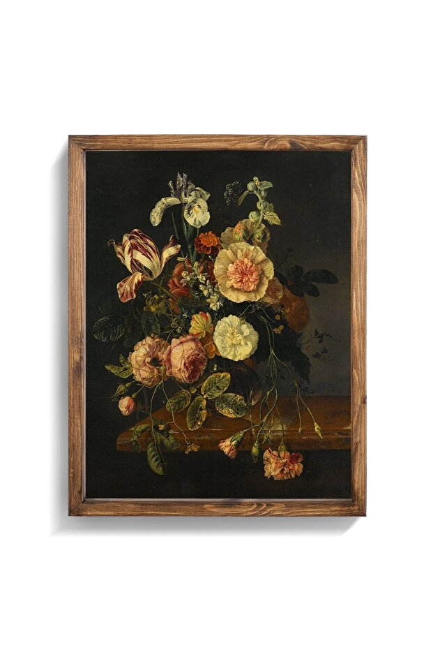 Flowers Wood Patterned Deep Frame - 1