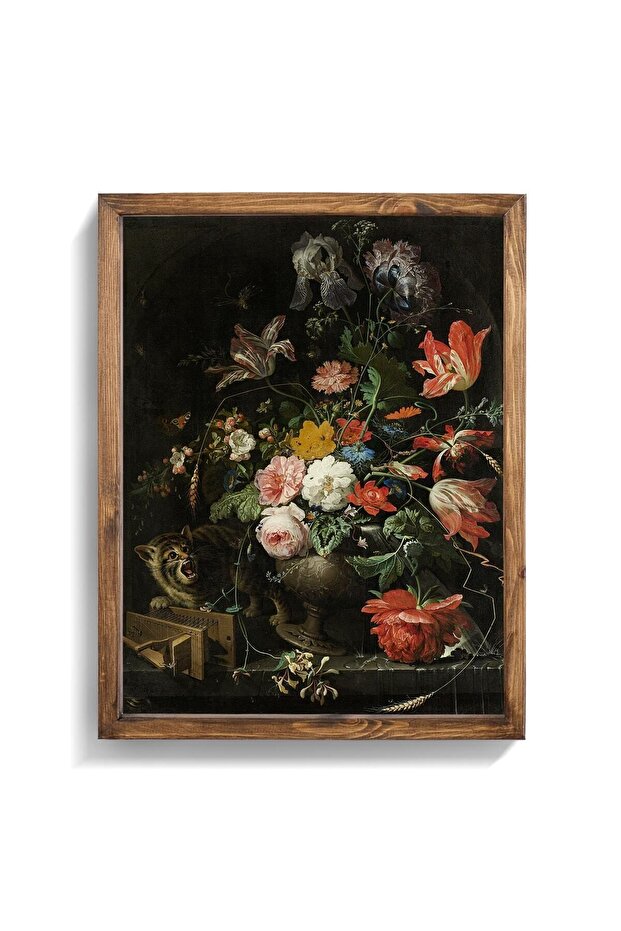 Flowers Wood Patterned Deep Frame - 1