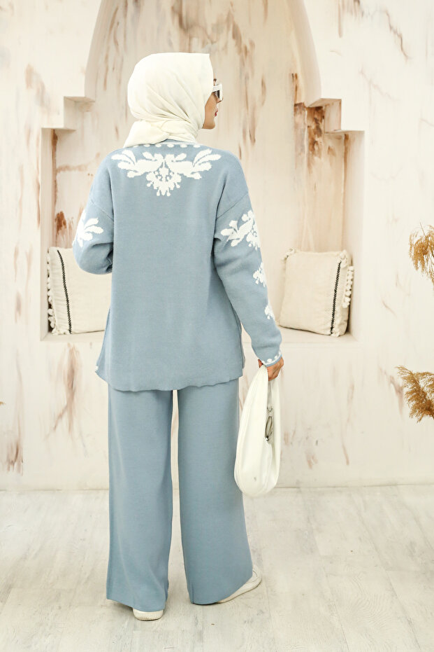 Knitwear Double Set - Authentic Patterned Jacket - 5