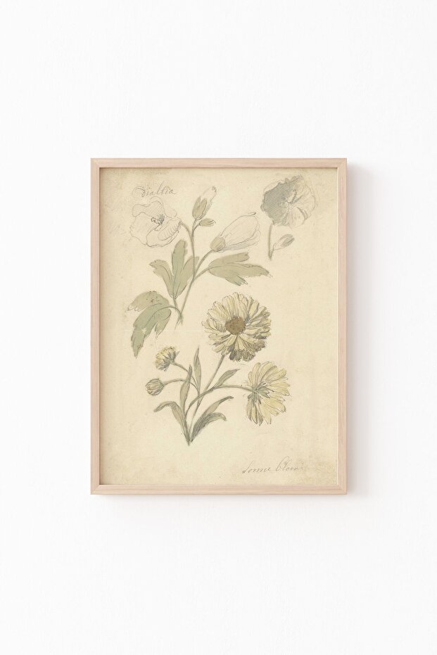 Flowers - Wooden Patterned Frame - 1