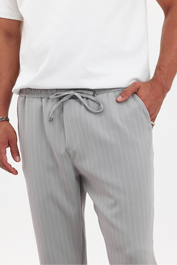 Çizgili Regular Erkek Pantolon - 3