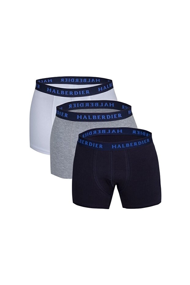 Halberdier Men's Boxer Brief Cotton Lycra 3 Pack 3 Colors
