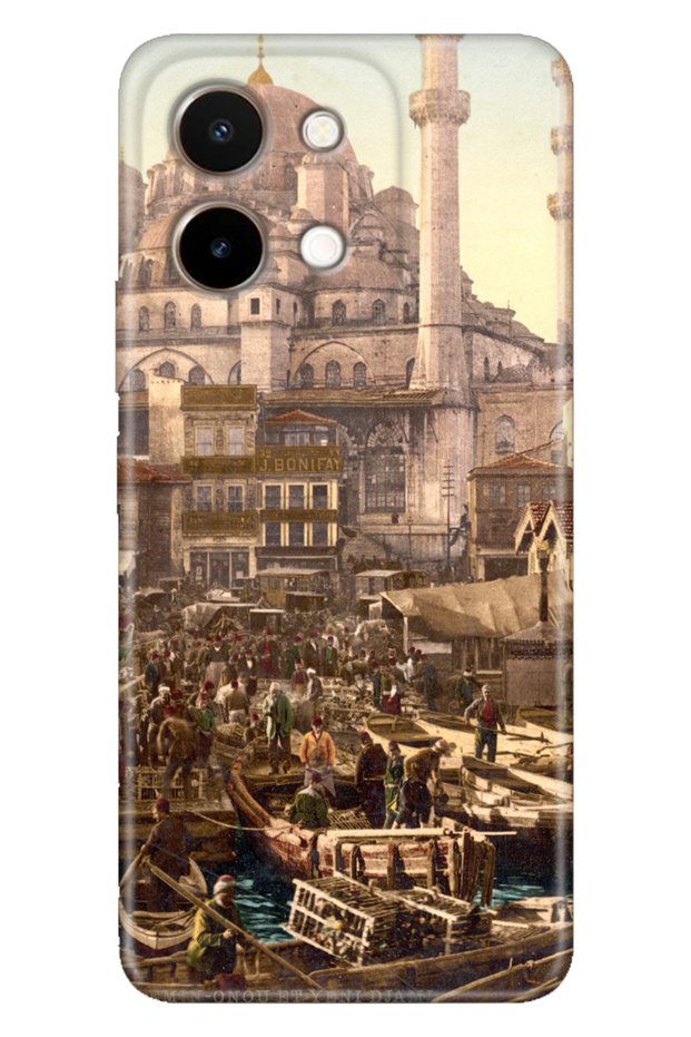 Vivo Y28 Compatible Case Silicone Patterned Vivoy28 Printed Istanbul