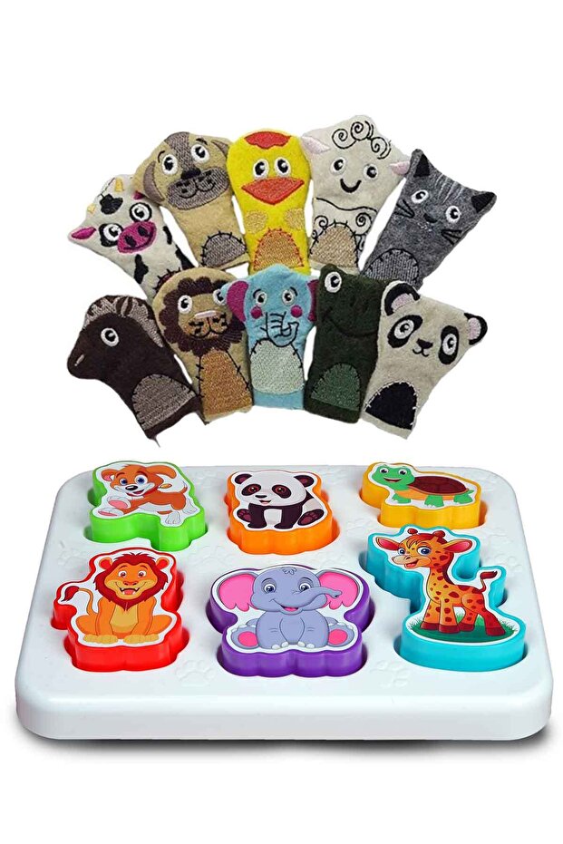 Educational and Fun Cheerful Animals Bultak 10Lu Animals Finger Puppet