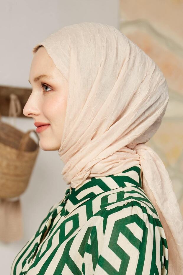 Bambu Nude Rengi Şal - 1