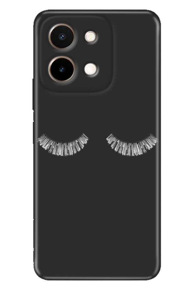 Vivo Y28 Compatible Case Silicone Patterned Vivoy28 Cover Innocent Eyelash