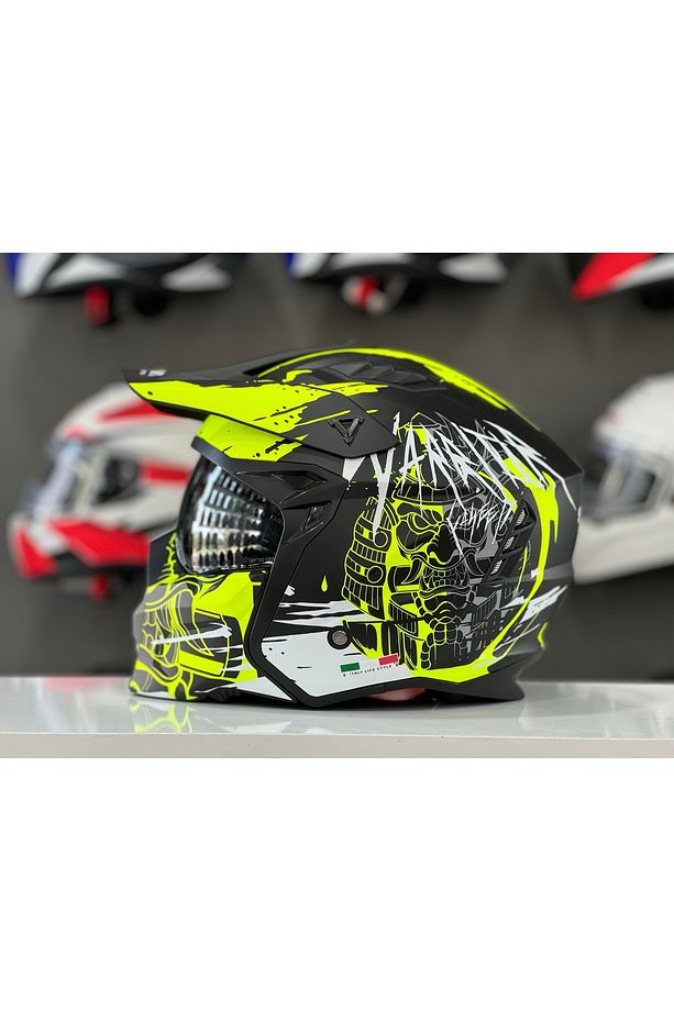 X1-X SEUL WARRIOR BLACK YELLOW ÇENE AÇILIR GÜNEŞ VİZÖRLÜ KASK - 4
