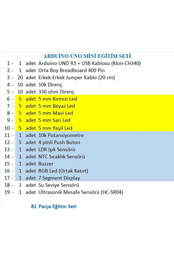 ARDUİNO UNO MİNİ EĞİTİM SETİ - 2