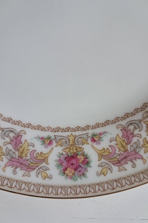 Tirschenreuth Yaz Rüyası Vintage Porselen Pasta Tabağı - 3
