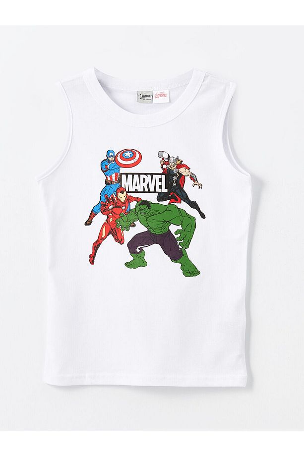 Bisiklet Yaka Hulk Baskılı Erkek Çocuk Atlet ve Deniz Şortu - 2