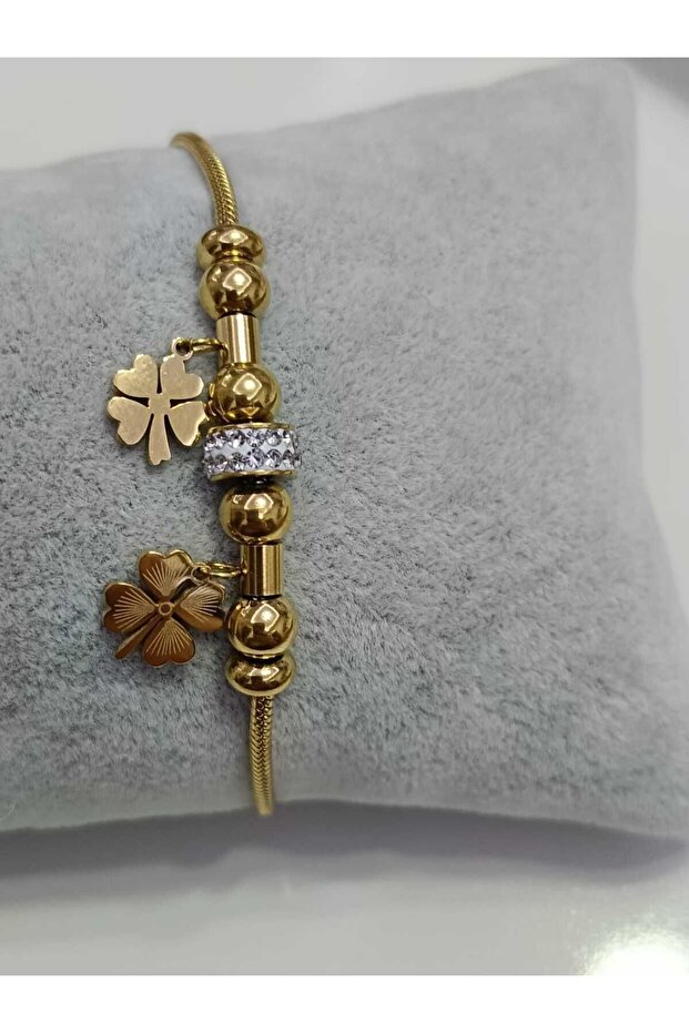 YONCA FIGURE ZIRCON STONE CHARM BRACELET