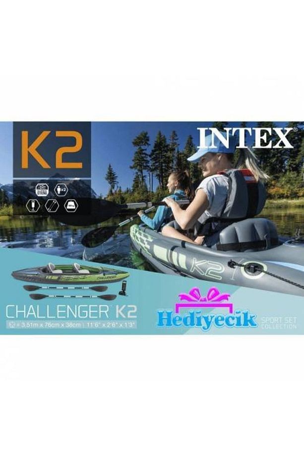 Şişme Kano Bot 68306 Challenger K2 Kano Set Yeni 2022 - 7