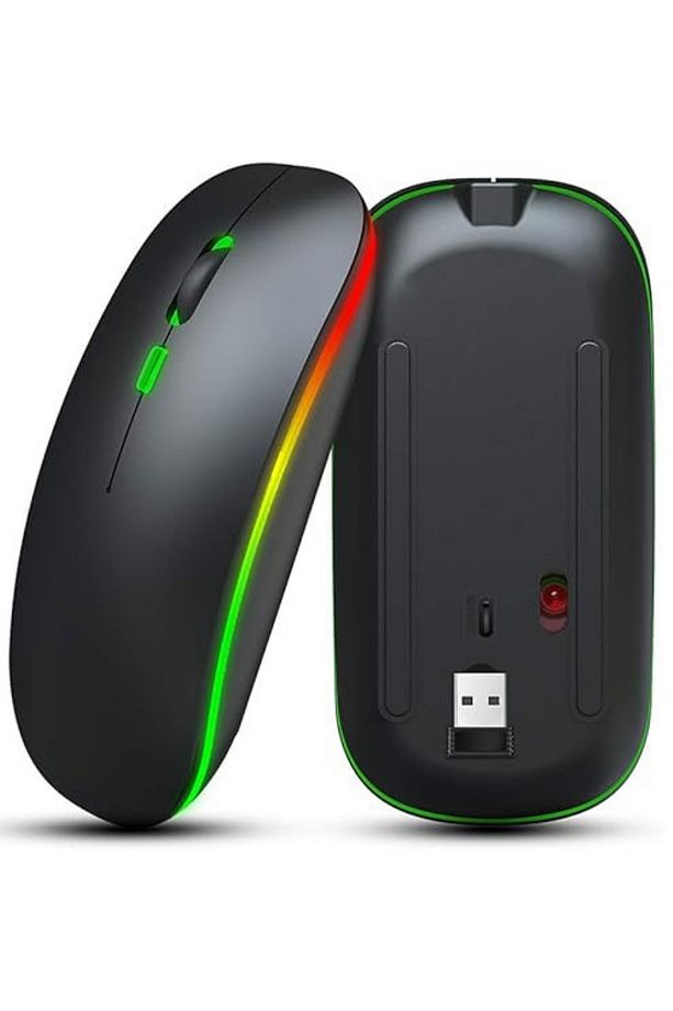 Wm-1620 Kablosuz Şarj Edilebilir 1600dpi Led Işıklı Şarjlı Sessiz Siyah Mouse - 1