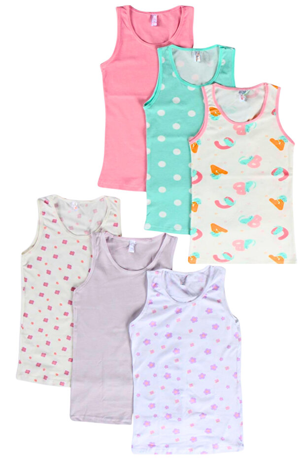 Girl's Cotton 6-Pack Tank Top