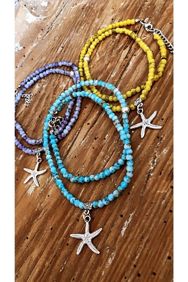 Bead Double Wrap Anklet - 3