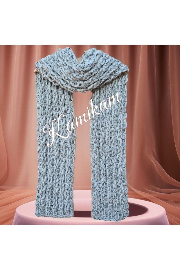 Plush, Soft Men's and Women's Hand-Knitted Scarf Shawl