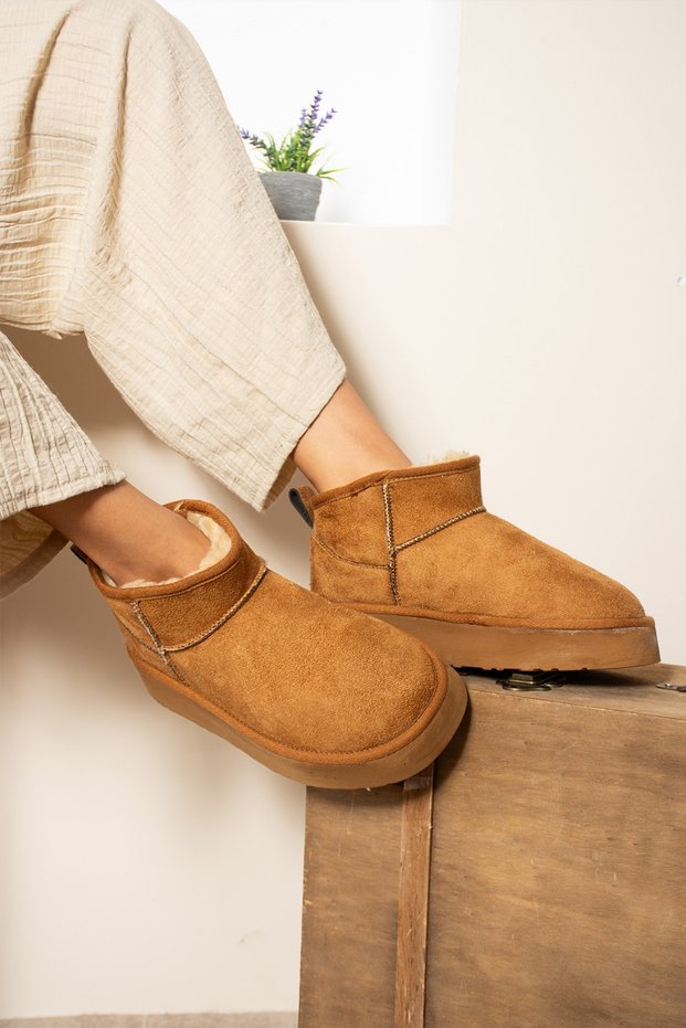 Mini Boots Classic 1St - High Sole and Furry Suede Women's Boots