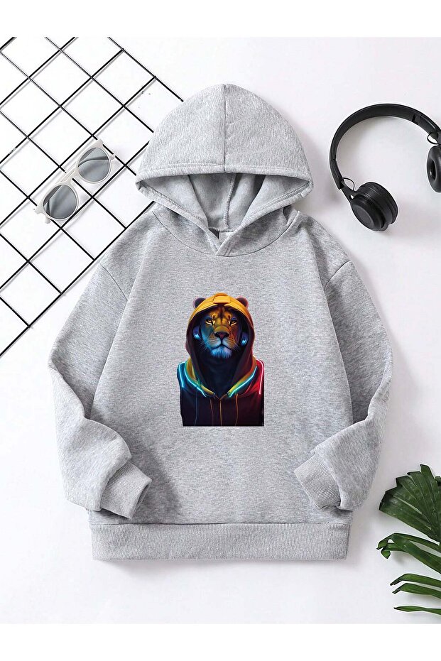 Children's Hooded Printed Sweatshirt