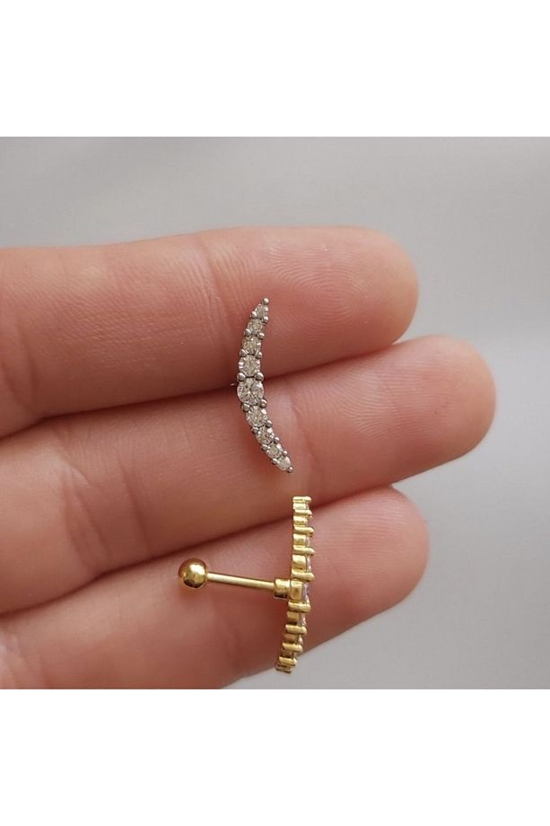 Çelik Kıkırdak Helix Tragus Piercing(1adet) - 1