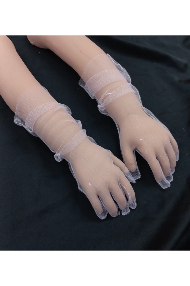 Baby Bella Girls' Long Tulle Gloves