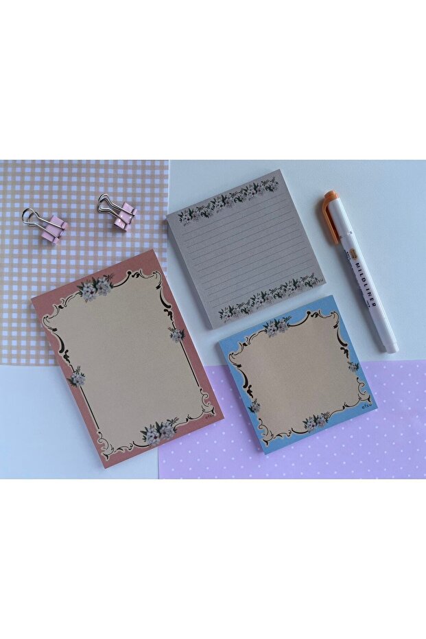 Vintage Memopad Set Notepad/defter - 3