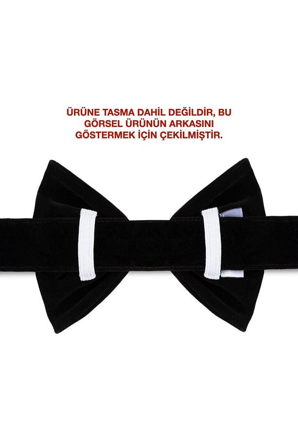 Siyah Kadife Köpek Papyonu (3 BEDEN) - Sadece Papyon Tasma Dahil Değil - 2