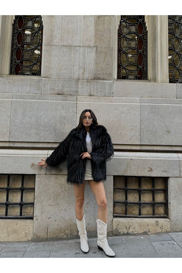 UZUN CEP DETAYLI CEKET - 4