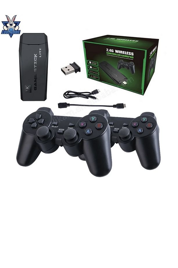 2.4g kablosuz çift kol Retro 4k Game stick 3500 oyun atari - 2