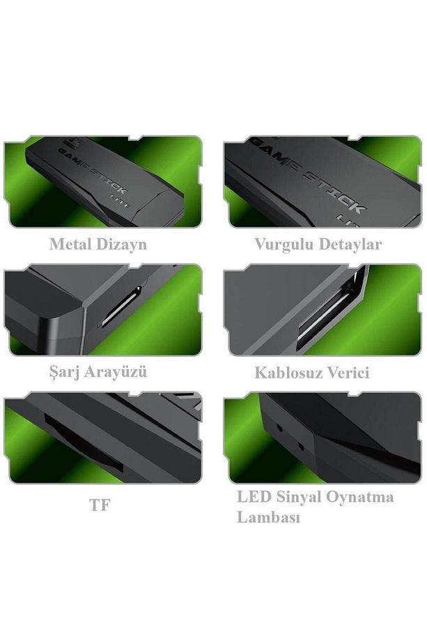 Ps1 Retro Game Stick 10000 Çift Kol Oyun Konsolu - 5